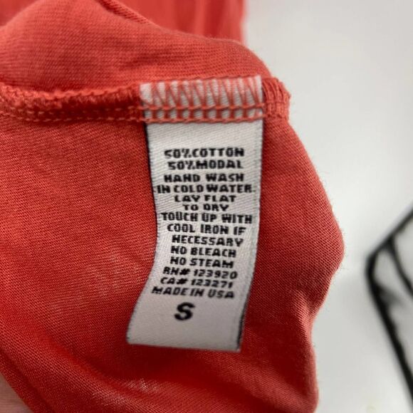 LAMade orange scoop neck cold shoulder short sleeve tunic NWT Womens S - Picture 4 of 4